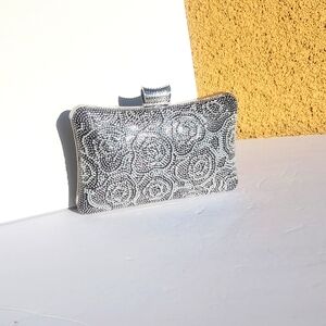 LMD/9000 Collection Women's Rhinestone & Imitation Pearls Evening Clutch